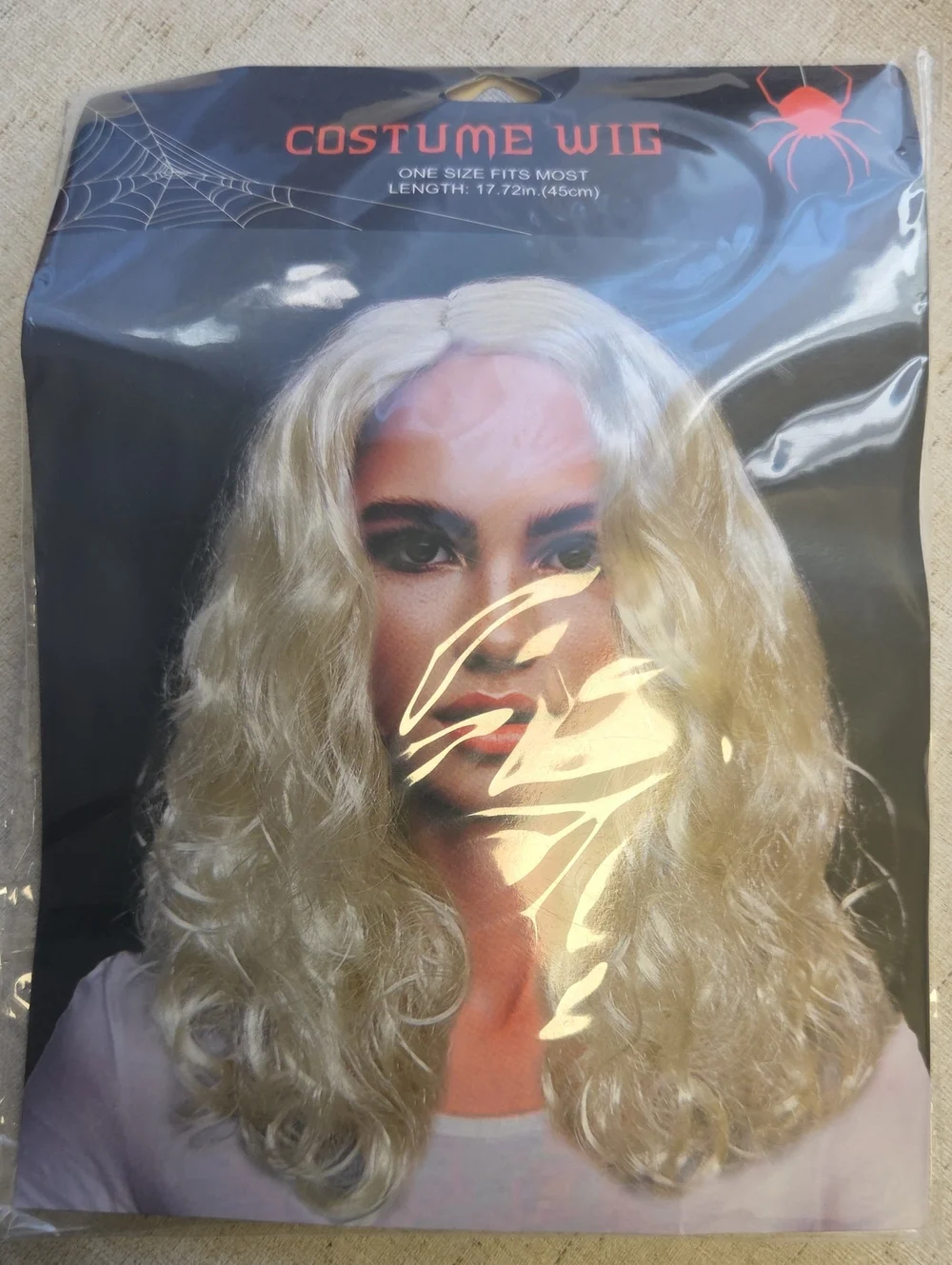 Costume Wig - Blonde Synthetic Long Wavy Hair